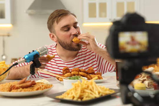 Mukbang, yemek videoları, Kore kültürü, ASMR, yeme sanatı, Kore yemekleri, online yayın, dijital sofra, yemek trendleri, popüler yayıncılar